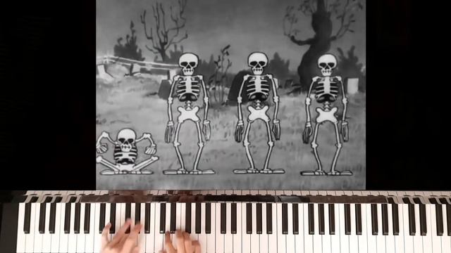 The Skeleton Dance-Silly Symphonies Song piano version with cartoon (Music synced with cartoon) смотреть онлайн