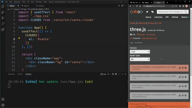 Creating an interactive 3D background using Vanta.js + React | The Coding Kid смотреть онлайн