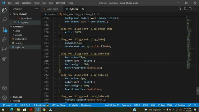 How To Create Tourism Blog Website Home Page Using HTML, CSS, Java Script || Blog Website Home Page смотреть онлайн