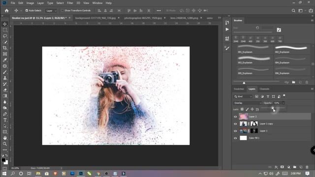 Dust Explosion Effect - Photoshop CC смотреть онлайн