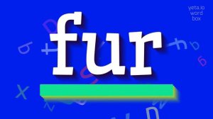 FUR - HOW TO PRONOUNCE FUR? #fur