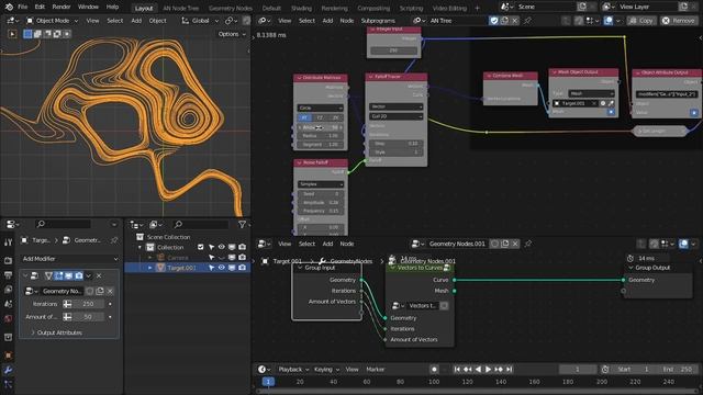 Curl Noise and Gradient Noise in Animation Nodes in Blender - Tutorial смотреть онлайн