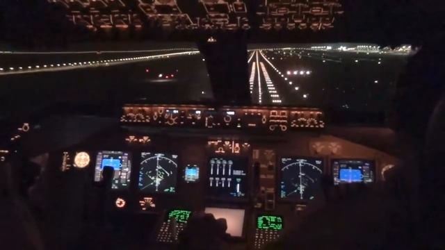 KLM B747 400F Cockpit Landing Dubai World Centre, Al Maktoum Intl DWC Airport смотреть онлайн