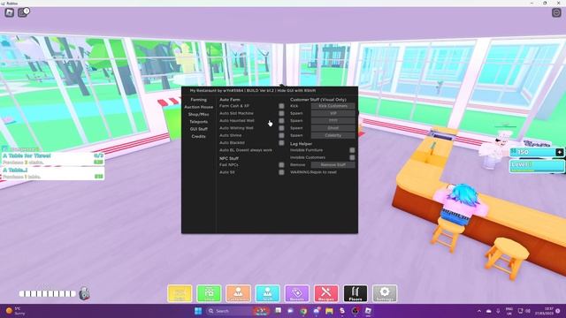 ROBLOX My Restaurant Script / Hack Gui | Op Customer Autofarm, Inf Money And More *PASTEBIN* смотреть онлайн