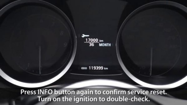 How to reset service in Mitsubishi Lancer X (routine maintenance required reminder)