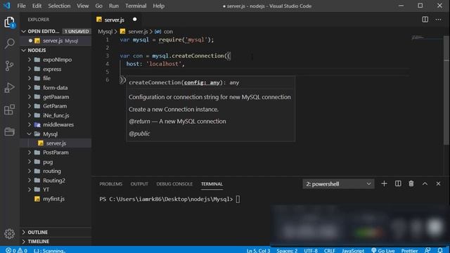 20 MySQL Database with node server | Connection and fetching records смотреть онлайн