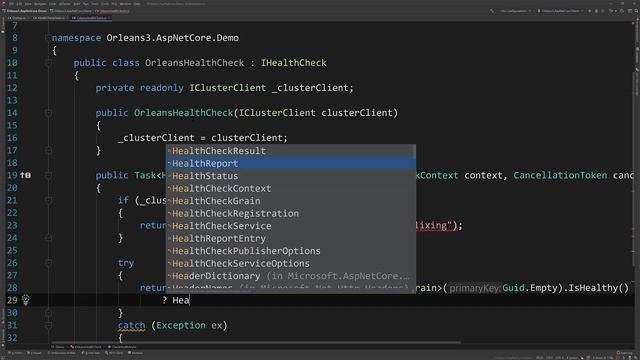 Orleans Health Checks using ASP.NET Core смотреть онлайн