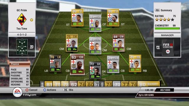 FIFA 12 Ultimate Team | English Squad Builder | Gardner Bros & Co. (75 Rated 4 Star) смотреть онлайн