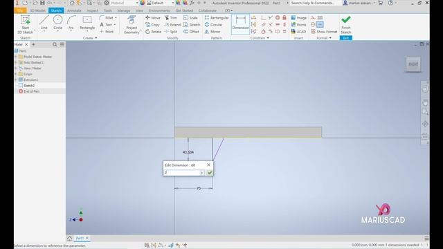 Autodesk Inventor | Tutorial pentru începători | Exercițiu 1 | Limba română смотреть онлайн