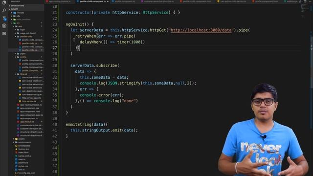 HTTP call in Angular part 2 | Retrying HTTP Requests with retry, retryWhen, scan смотреть онлайн