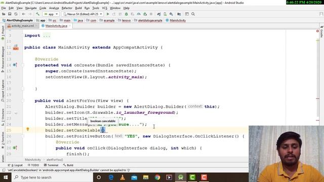 Android Tutorial - AlertDialog смотреть онлайн