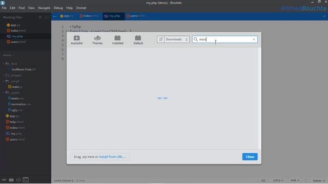 أفضل برامج تحرير الأكواد: Brackets смотреть онлайн