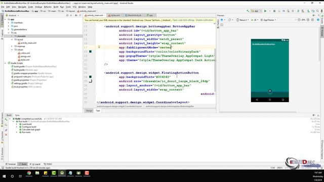 Kotlin Android Tutorial - Material Components V2 Bottom App Bar смотреть онлайн