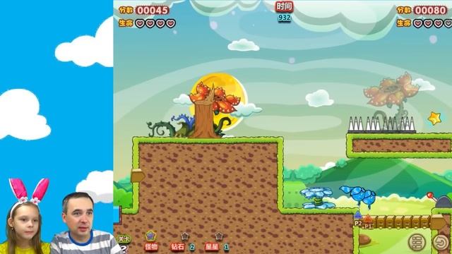 Игра Огонь  ? и ? Вода на Жутком Острове 3 МАГИЯ ДУХА. Игра на двоих. Развлекательное видео детям