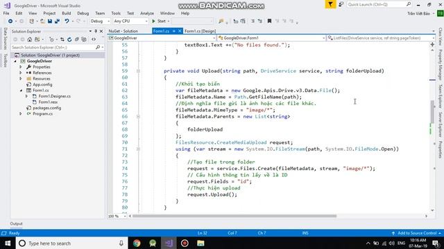 Upload file lên Google Drive bằng C# смотреть онлайн