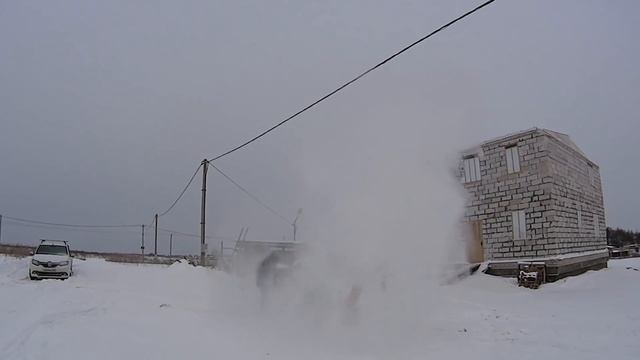 Уборка снега мотоблоком с навесным ЦЕЛИНА СП 60 смотреть онлайн