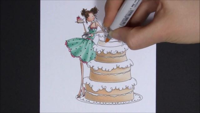 Copic Colouring Stamping Bella 2017: Uptown Girl Bianca has a Big Cake смотреть онлайн