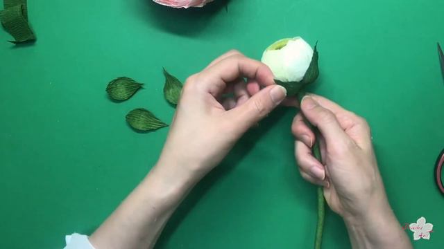 How to make Lovely Ranunculus with crepe paper, Part 2. n.25 Craft Tutorial смотреть онлайн