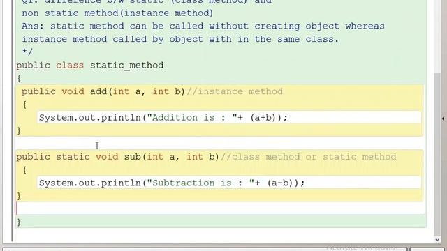 Exp static method and instance method смотреть онлайн