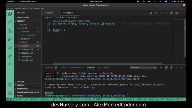 AM Coder - Typescript 101 (Setup, Typing, Intefaces, Enums) смотреть онлайн
