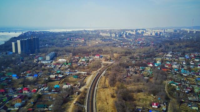 #FIMIX8SE2020. Хабаровск.  Район 38 школы и ул. Бойко-Павлова. #freight Train #xiaomi Drone
