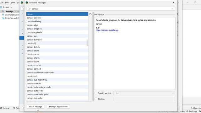 EP.1 การติดตั้งโมดูล pandas ในโปรแกรม Pycharm EDU смотреть онлайн