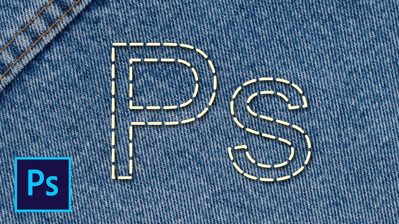 Как сделать вышитый текст из ниток в фотошопе смотреть онлайн