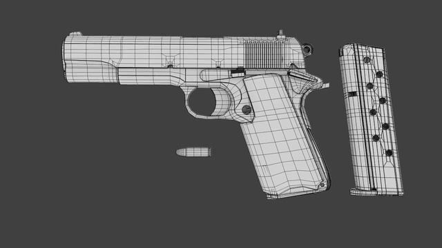 colt delta wireframe Blender смотреть онлайн