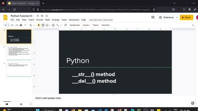 Python Tutorial 41 - __str__() and __del__() methods смотреть онлайн