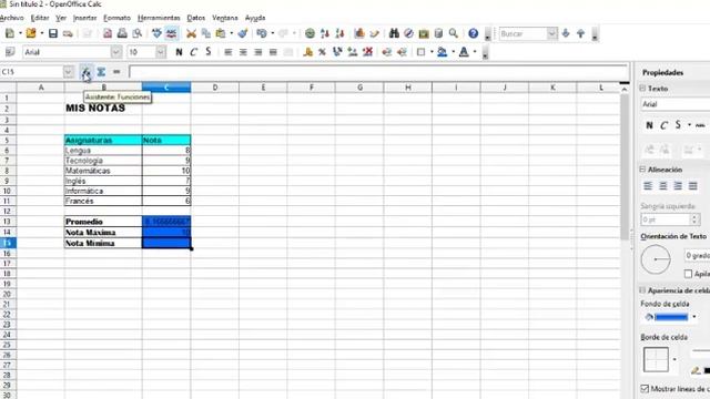 Trabajo con funciones en OpenOffice-Calc смотреть онлайн