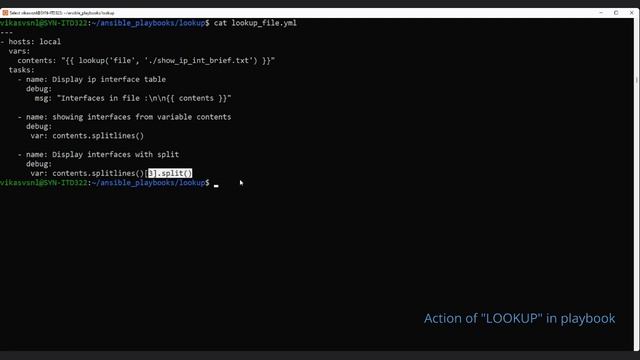 Ansible Lookup in action playbook смотреть онлайн