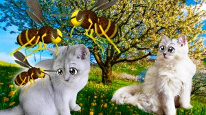 ОПАСНОСТЬ!!! Весна!!! Атакуют ОСЫ – МУТАНТЫ!!! У Кошек Начались ГЛЮКИ!