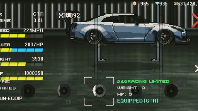 Pixel car racer moded(NISSAN GTR BUILD) смотреть онлайн