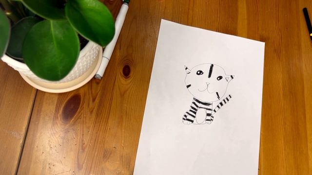Рисуем котика вместе! смотреть онлайн