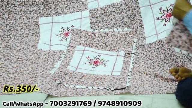 Batik Print/Aplic Work/Kantha Stitch/Malmal Cotton/Embroidery Work Bedsheet Wholesale - Barra Bazar смотреть онлайн