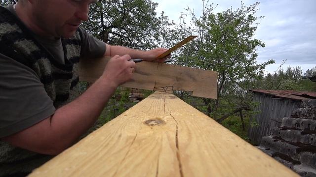 ДЕЛАЕМ СТРОПИЛА ОДНОСКАТНОЙ КРЫШИ. ПРОСТО И БЫСТРО. смотреть онлайн