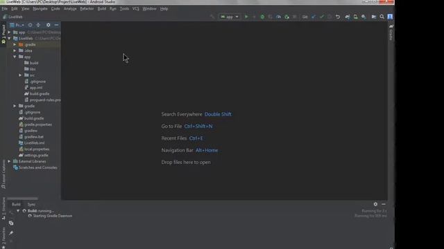 Start Android Studio and Open The Project - LiveWeb Android Webview App With Admin Panel смотреть онлайн