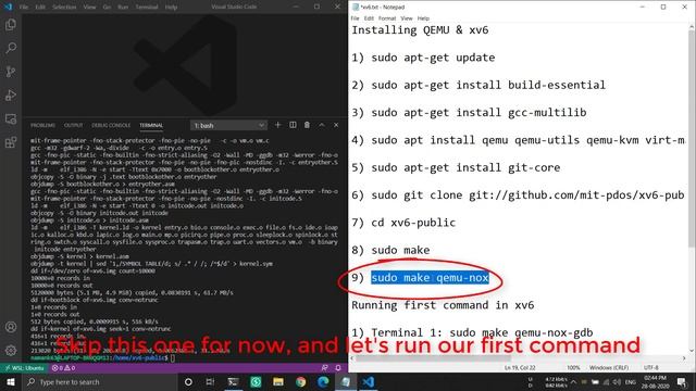 WSL Tutorial 03: Installation of QEMU & xv6 смотреть онлайн