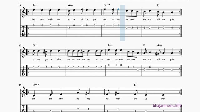 Hara Hara Hara Hara Mahadeva Chords, Guitar Tabs & Lyrics - Am