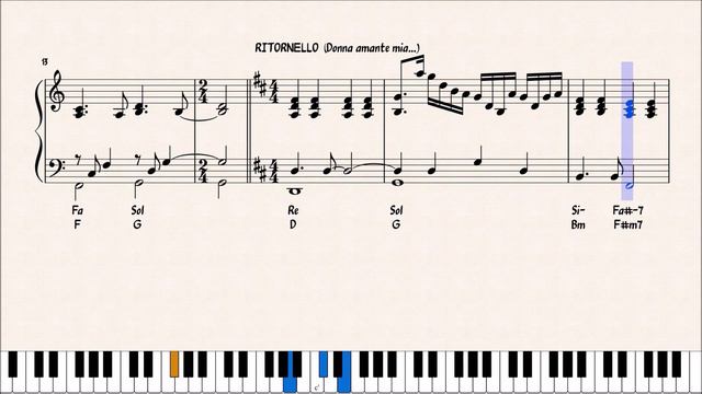 "DONNA AMANTE MIA" DI UMBERTO TOZZI - ACCOMPAGNAMENTO PIANISTICO смотреть онлайн