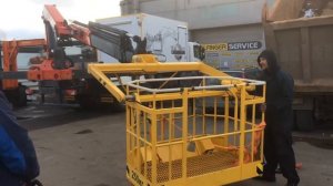 Испытания работы люльки на КМУ PALFINGER PK30002K