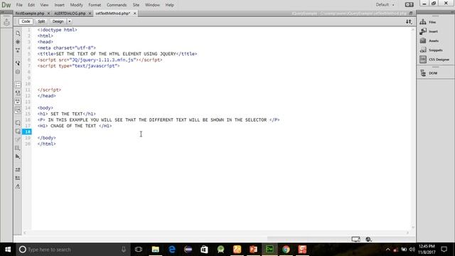 JQUERY TUTORIAL FOR BEGINNERS 3 HOW TO CHANGE THE TEXT OF AN HTML TAG USING THE JQUERY смотреть онлайн