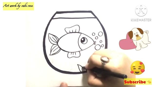 How to draw hello kitty, Garlic, fish bowl , lollipop, kite ? | Easy drawing and colouring | 387 смотреть онлайн