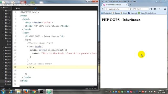 PHP Inheritance смотреть онлайн