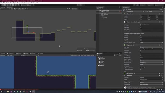 UnityC# 2d карта, Tilemap, effector смотреть онлайн