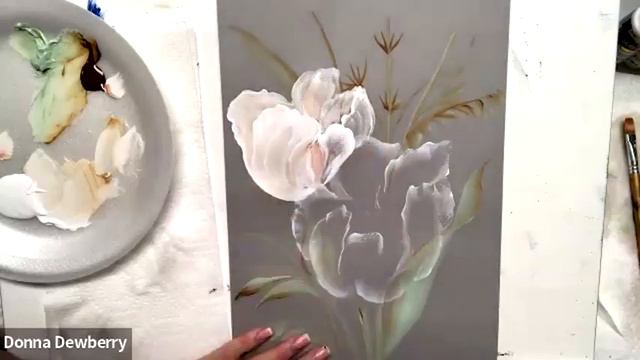Learn to Paint One Stroke - Practice Strokes Watercolor Look White Flowers Donna Dewberry 2024 смотреть онлайн