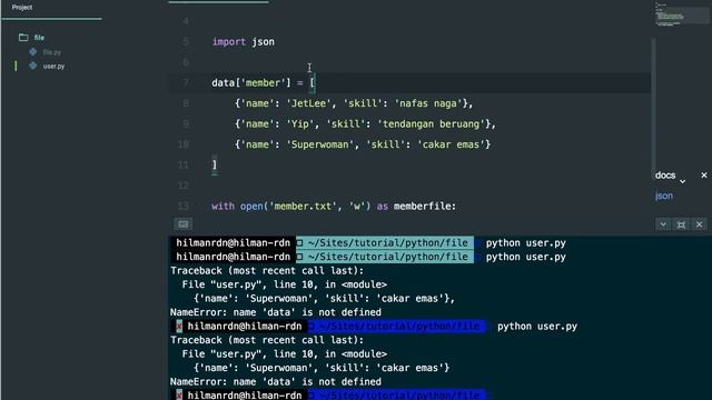 6 menulis dan membaca file json смотреть онлайн