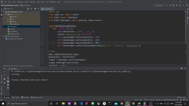 PyQt5 QTableWidget tutorial: Load data from SQL table into Table Widget [Python, SQLite, PyQT5] смотреть онлайн