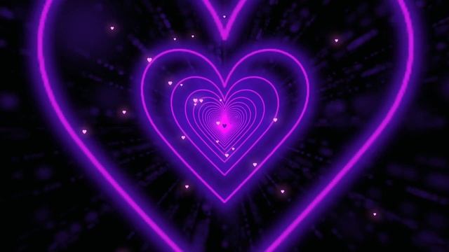 Heart Tunnel?Heart Background✨Neon Lights Love Heart Tunnel Background Video Loop Relaxing [2 Hours смотреть онлайн