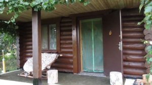 Обработка деревянного дома железным купоросом и олифой. До и после. 19.08.2023.